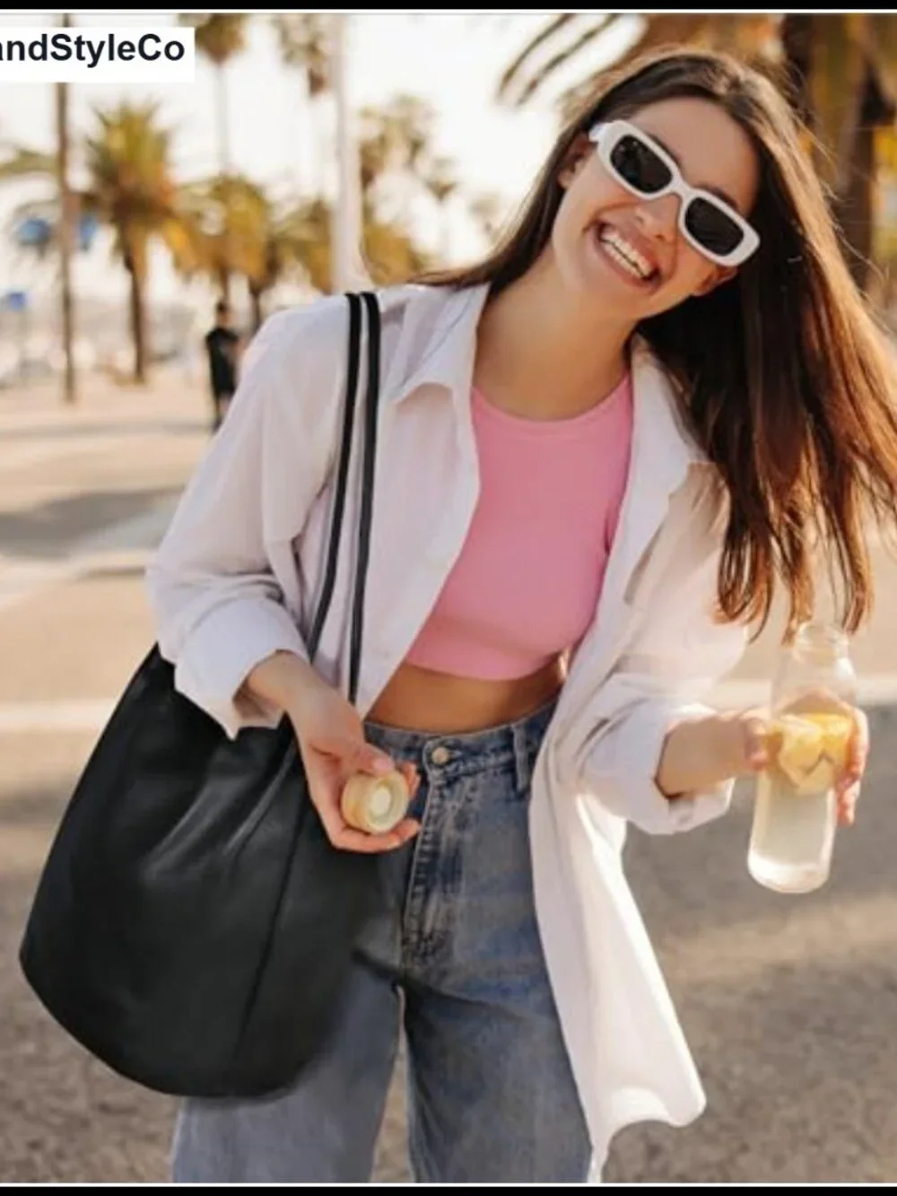 Genuine Leather Hobo Shoulder Bag with Magnetic Closure, Roomy Tote